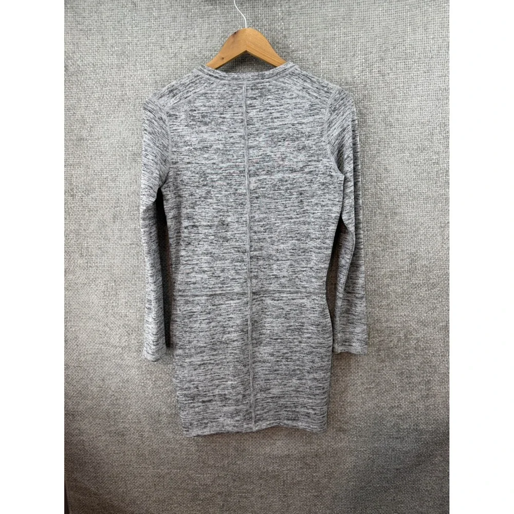 Athleta Grey Women's XS Space Dye Long Sleeve Mini Dress Pockets Active‎ Casual